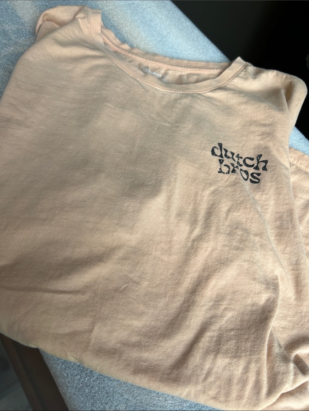 ✌️Dutch Bros Cotton Tshirt XL Peach Coffee - Picture 9 of 10